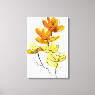Abstracte florale achtergrond canvas afdruk