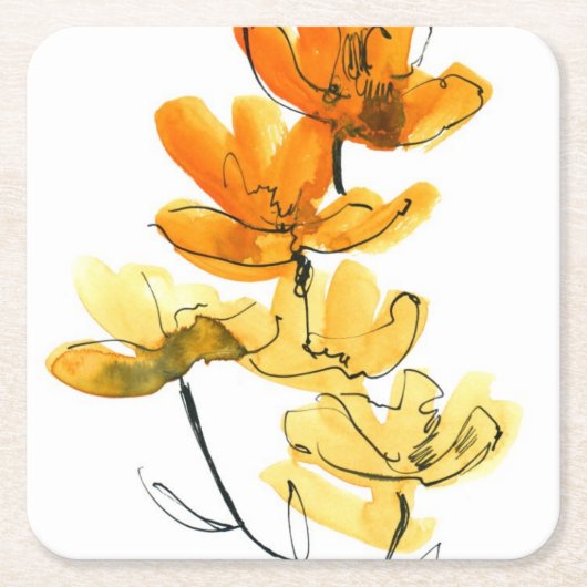 Abstracte florale achtergrond kartonnen onderzetters (Voorkant)