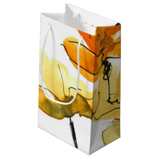 Abstracte florale achtergrond klein cadeauzakje (Achterkant Gekanteld)