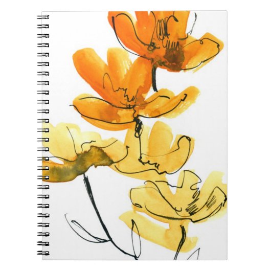 Abstracte florale achtergrond notitieboek (Voorkant)