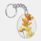 Abstracte florale achtergrond sleutelhanger (Voorkant Links)