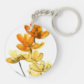 Abstracte florale achtergrond sleutelhanger (Achterkant)