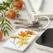 Abstracte florale achtergrond sleutelhanger (Voorkant Rechts)