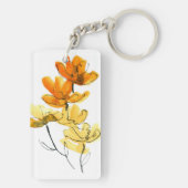 Abstracte florale achtergrond sleutelhanger (achterkant)