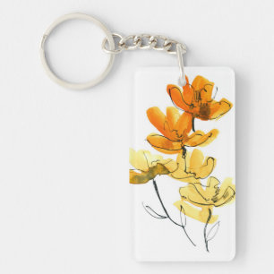 Abstracte florale achtergrond sleutelhanger