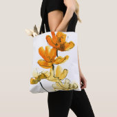 Abstracte florale achtergrond tote bag (Dichtbij)
