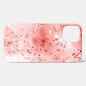 Abstracte florale achtergrond van roze bloemen in Case-Mate iPhone case (Achterkant (horizontaal))
