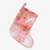 Abstracte florale achtergrond van roze bloemen in  kleine kerstsok (Voorkant (Hangend))