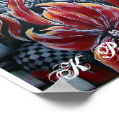 Abstracte florale afdruk poster (Hoek)