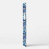 Abstracte florale, blauwe, zwarte en beige mode t Case-Mate iPhone case (Achterkant / Rechts)