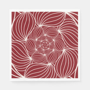 Abstracte florale foliën, botanisch servet