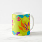 Abstracte florale happy 11oz koffie mok (Voorkant rechts)