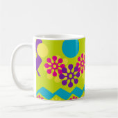 Abstracte florale happy 11oz koffie mok (Links)