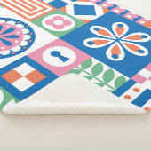 Abstracte florale kaart. Naadloos folklore-patroon Sherpa Deken (3/4)