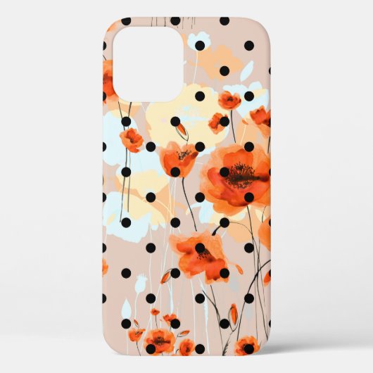 Abstracte florale naadloos patroon met veldpapil Case-Mate iPhone case (Achterkant)