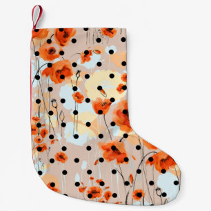 Abstracte florale naadloos patroon met veldpapil kleine kerstsok