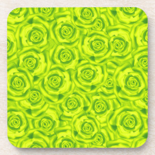 Abstracte florale rozen patroon drankkuil bier onderzetter