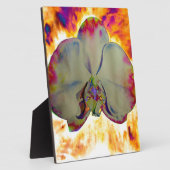 Abstracte florale tropische orchidee schilderij fotoplaat (Zijkant)