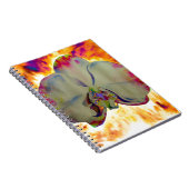 Abstracte florale tropische orchidee schilderij notitieboek (Rechterzijde)