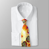 Abstracte florale tropische orchidee schilderij stropdas (Gebonden)