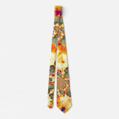 Abstracte florale tropische orchidee schilderij stropdas (Achterkant)