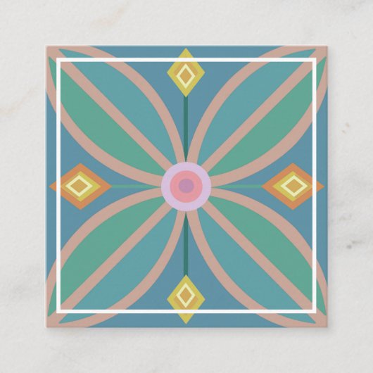 Abstracte florale vorm Omheining Kaart (Voorkant)