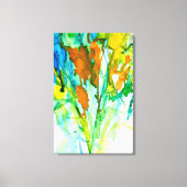 Abstracte florale waterverf canvas afdruk (Voorkant)