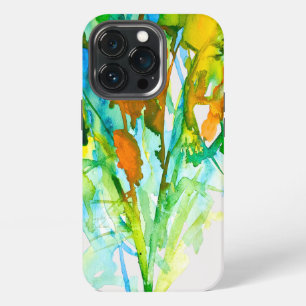 Abstracte florale waterverf iPhone 13 pro hoesje