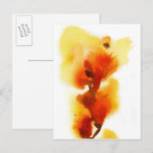 Abstracte florale waterverf schilderijen 2 briefkaart (Voorkant / Achterkant)