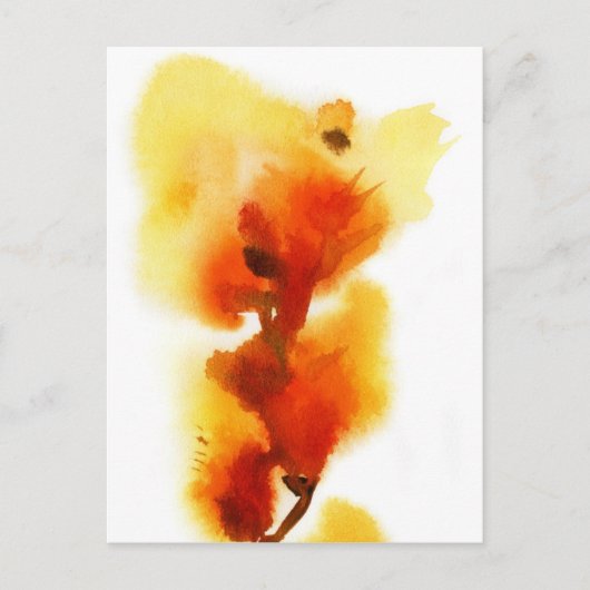 Abstracte florale waterverf schilderijen 2 briefkaart (Voorkant)
