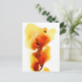 Abstracte florale waterverf schilderijen 2 briefkaart (Staand voorkant)