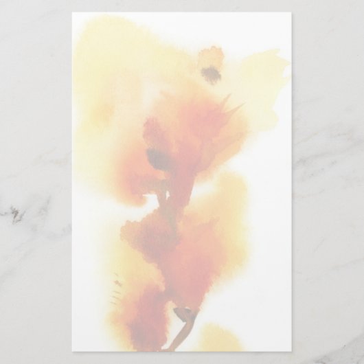 Abstracte florale waterverf schilderijen 2 briefpapier (Voorkant)