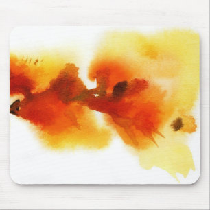 Abstracte florale waterverf schilderijen 2 muismat