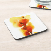 Abstracte florale waterverf schilderijen 2 onderzetter (Linkerzijde)