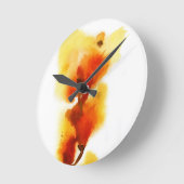 Abstracte florale waterverf schilderijen 2 ronde klok (Hoek)