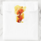 Abstracte florale waterverf schilderijen 2 ronde sticker (Tas)