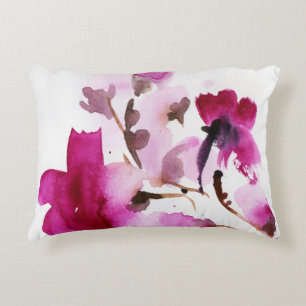Abstracte florale waterverf schilderijen 4 accent kussen