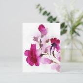 Abstracte florale waterverf schilderijen 4 briefkaart (Staand voorkant)