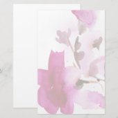 Abstracte florale waterverf schilderijen 4 briefpapier (Voorkant / Achterkant)