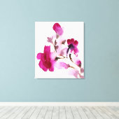 Abstracte florale waterverf schilderijen 4 canvas afdruk (Insitu (Houten vloer))
