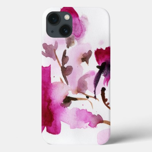 Abstracte florale waterverf schilderijen 4 Case-Mate iPhone case (Achterkant)