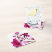 Abstracte florale waterverf schilderijen 4 kartonnen onderzetters (Insitu)