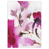Abstracte florale waterverf schilderijen 4 klembord (Achterkant)