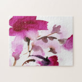 Abstracte florale waterverf schilderijen 4 legpuzzel (Horizontaal)