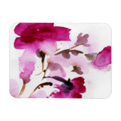 Abstracte florale waterverf schilderijen 4 magneet (Horizontaal)
