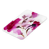 Abstracte florale waterverf schilderijen 4 magneet (Linkerzijde)