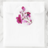 Abstracte florale waterverf schilderijen 4 ronde sticker (Tas)