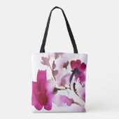 Abstracte florale waterverf schilderijen 4 tote bag (Achterkant)