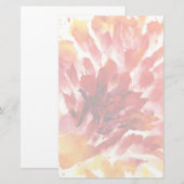 Abstracte florale waterverf schilderijen 5 briefpapier (Voorkant / Achterkant)