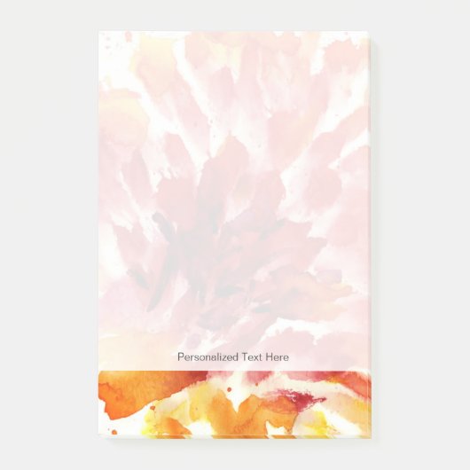 Abstracte florale waterverf schilderijen 5 post-it® notes (Voorkant)